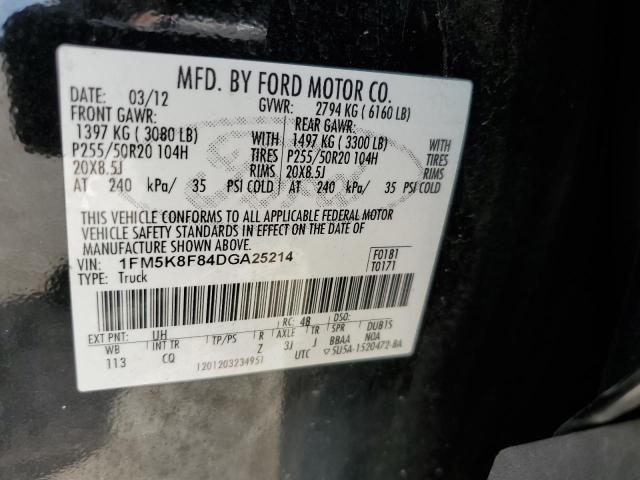 Photo 10 from auction – 2013 FORD EXPLORER L with VIN 1FM5K8F84DGA25214