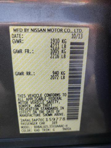 Photo 10 from auction – 2014 NISSAN ALTIMA 2.5 with VIN 1N4AL3AP7EC159778