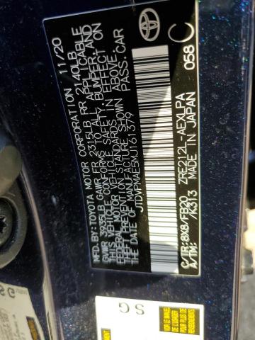 Photo 10 from auction – 2021 TOYOTA COROLLA LE with VIN JTDVPMAE5MJ161379