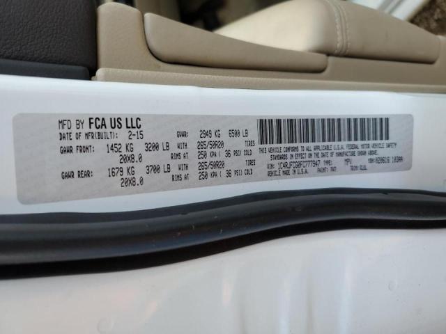 Photo 10 from auction – 2015 JEEP GRAND CHER with VIN 1C4RJFCG0FC777947