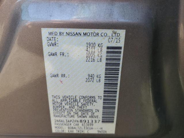 Photo 10 from auction – 2015 NISSAN ALTIMA 2.5 with VIN 1N4AL3AP2FN891337