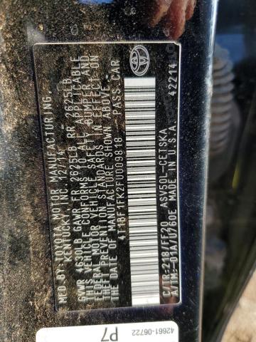 Photo 10 from auction – 2015 TOYOTA CAMRY LE with VIN 4T1BF1FK2FU009818