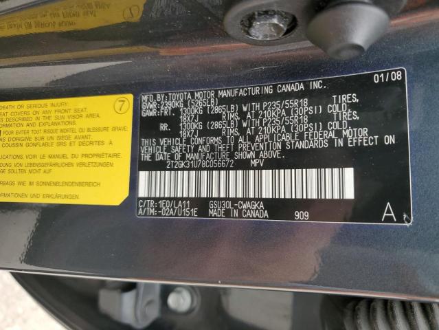 Photo 10 from auction – 2008 LEXUS RX 350 with VIN 2T2GK31U78C056672