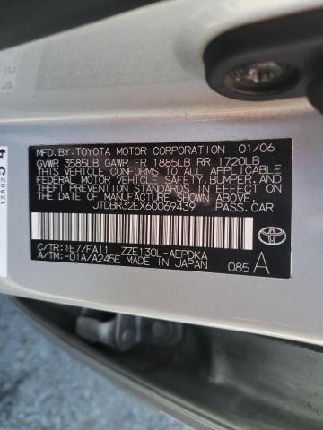 Photo 10 from auction – 2006 TOYOTA COROLLA CE with VIN JTDBR32EX60069439
