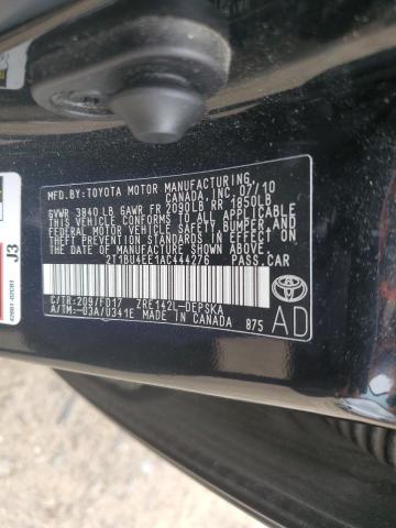 Photo 10 from auction – 2010 TOYOTA COROLLA BA with VIN 2T1BU4EE1AC444276