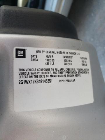 Photo 10 from auction – 2004 CHEVROLET MONTE CARL with VIN 2G1WX12K849145351