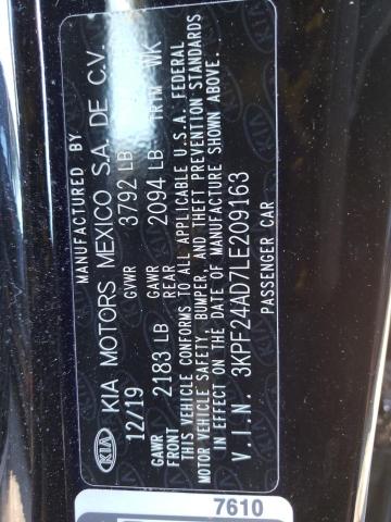 Photo 10 from auction – 2020 KIA FORTE FE with VIN 3KPF24AD7LE209163