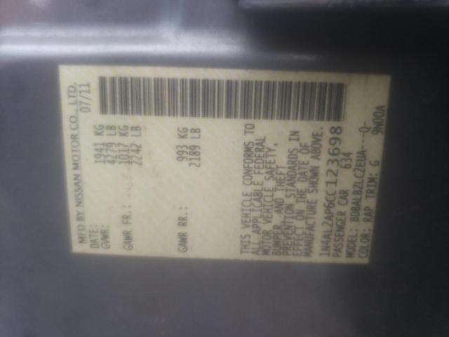 Foto 10 de la subasta – 2012 NISSAN ALTIMA BAS con VIN 1N4AL2AP6CC123698