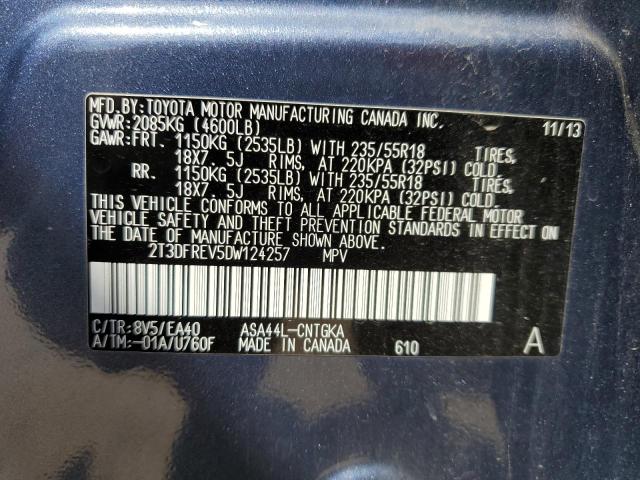 Photo 10 from auction – 2013 TOYOTA RAV4 LIMIT with VIN 2T3DFREV5DW124257