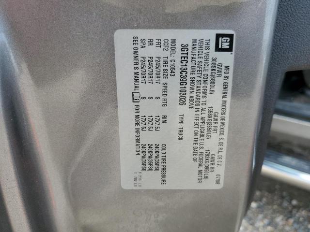 Photo 10 from auction – 2009 GMC SIERRA C15 with VIN 3GTEC13C39G103026