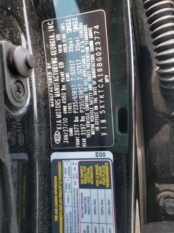 Photo 10 from auction – 2011 KIA SORENTO BA with VIN 5XYKTCA18BG023774