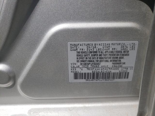 Photo 10 from auction – 2018 NISSAN SENTRA S with VIN 3N1AB7AP1JY302457