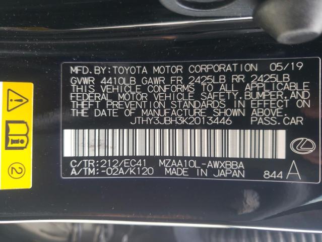 Photo 10 from auction – 2019 LEXUS UX 200 with VIN JTHY3JBH3K2013446