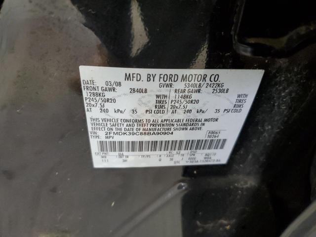 Photo 10 from auction – 2008 FORD EDGE LIMIT with VIN 2FMDK39C88BA90904