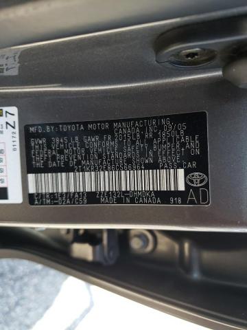 Photo 10 from auction – 2006 TOYOTA COROLLA MA with VIN 2T1KR32E86C566964