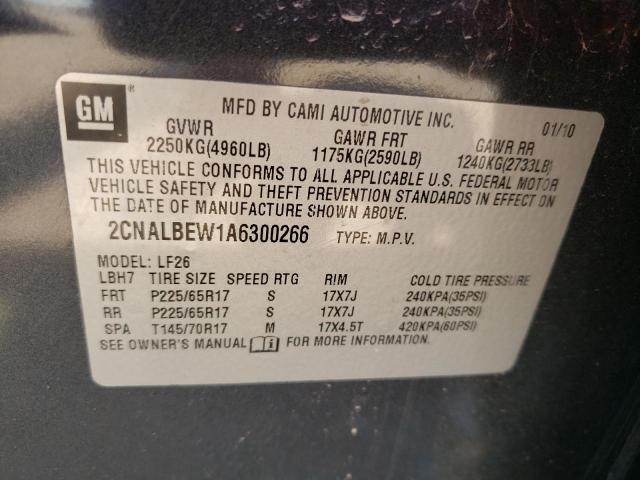 Photo 10 from auction – 2010 CHEVROLET EQUINOX LS with VIN 2CNALBEW1A6300266