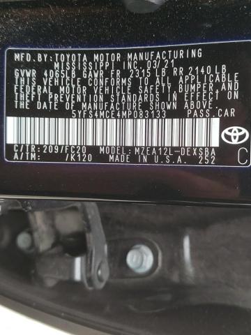 Photo 10 from auction – 2021 TOYOTA COROLLA SE with VIN 5YFS4MCE4MP083133