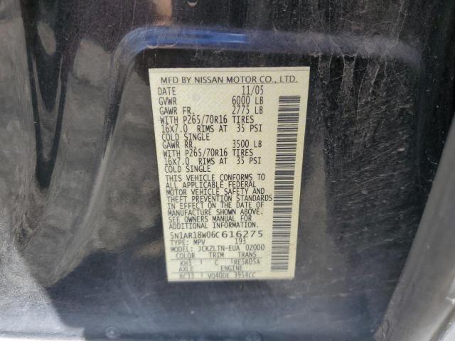 Photo 10 from auction – 2006 NISSAN PATHFINDER with VIN 5N1AR18W06C616275