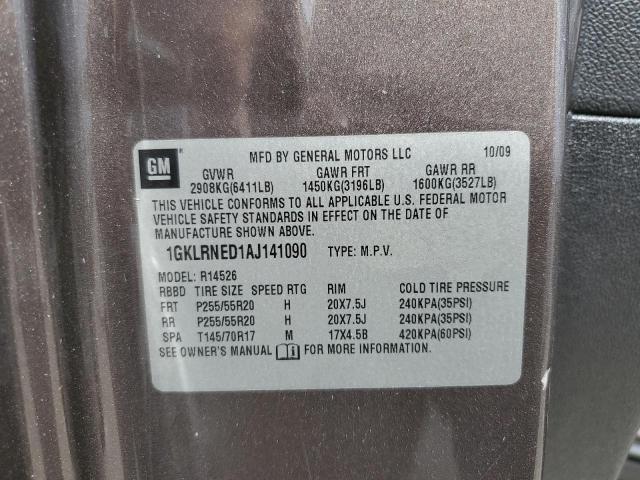 Photo 10 from auction – 2010 GMC ACADIA SLT with VIN 1GKLRNED1AJ141090