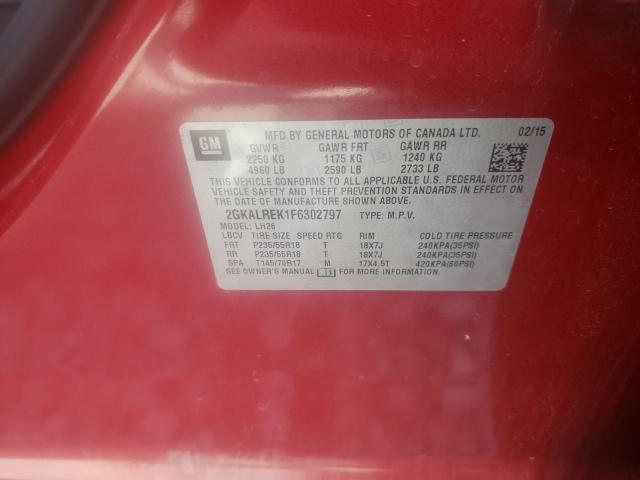 Photo 10 from auction – 2015 GMC TERRAIN SL with VIN 2GKALREK1F6302797