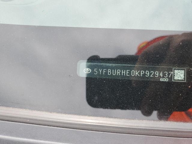 Photo 10 from auction – 2019 TOYOTA COROLLA L with VIN 5YFBURHE0KP929437