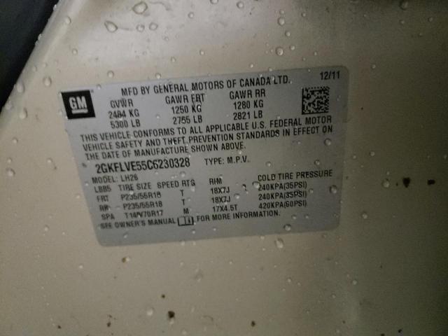 Photo 10 from auction – 2012 GMC TERRAIN SL with VIN 2GKFLVE55C6230328