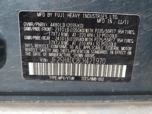 Photo 10 from auction – 2012 SUBARU FORESTER 2 with VIN JF2SHADC8CH421970