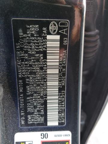 Photo 10 from auction – 2018 TOYOTA COROLLA L with VIN 2T1BURHE4JC038453
