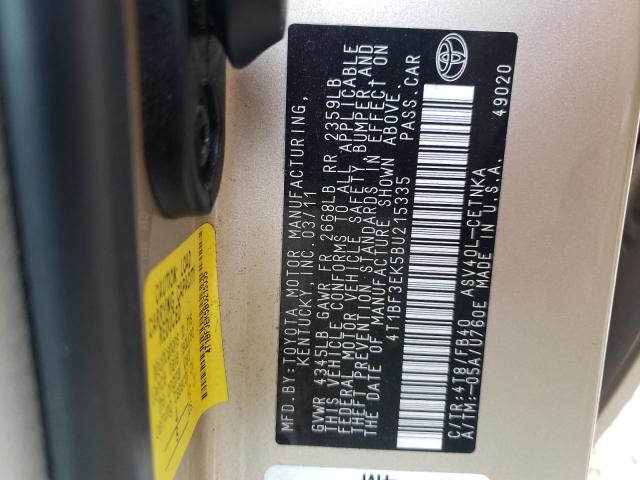 Photo 10 from auction – 2011 TOYOTA CAMRY BASE with VIN 4T1BF3EK5BU215335