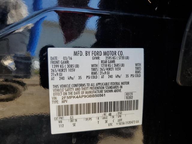Photo 10 from auction – 2016 FORD EDGE SPORT with VIN 2FMPK4AP9GBB50561