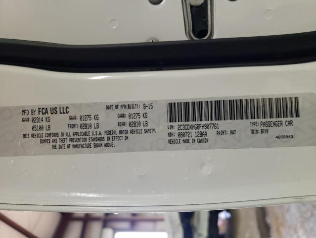 Photo 10 from auction – 2015 DODGE CHARGER SX with VIN 2C3CDXHG6FH907761
