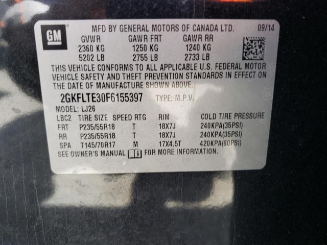 Photo 10 from auction – 2015 GMC TERRAIN SL with VIN 2GKFLTE30F6155397