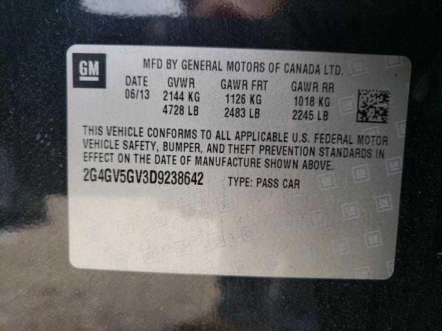 Photo 10 from auction – 2013 BUICK REGAL GS with VIN 2G4GV5GV3D9238642