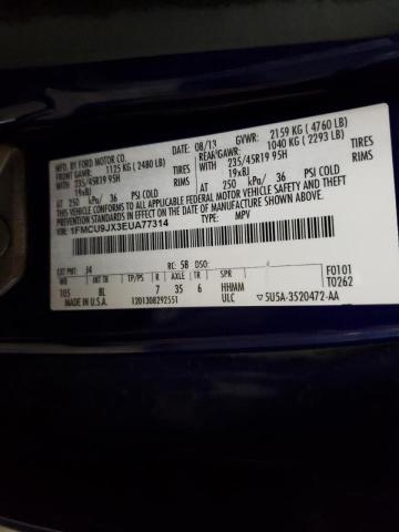 Photo 10 from auction – 2014 FORD ESCAPE TIT with VIN 1FMCU9JX3EUA77314