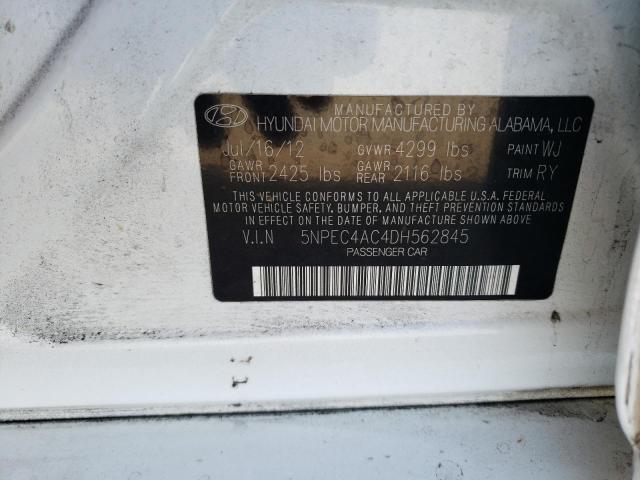 Photo 10 from auction – 2013 HYUNDAI SONATA SE with VIN 5NPEC4AC4DH562845