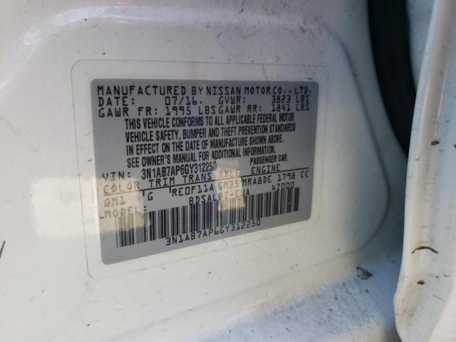 Photo 10 from auction – 2016 NISSAN SENTRA S with VIN 3N1AB7AP6GY312250