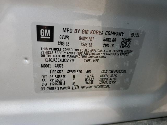 Photo 10 from auction – 2020 BUICK ENCORE PRE with VIN KL4CJASBXLB351919