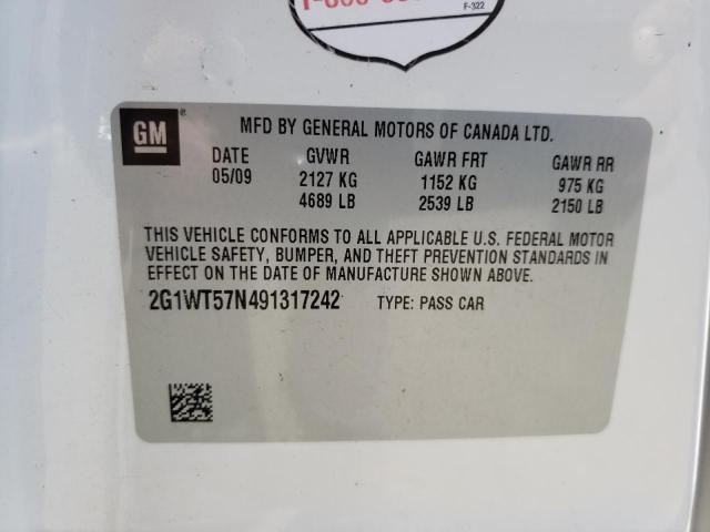 Photo 10 from auction – 2009 CHEVROLET IMPALA 1LT with VIN 2G1WT57N491317242