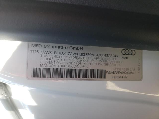 Photo 10 from auction – 2017 AUDI R8 5.2 QUA with VIN WUAEAAFX0H7903591