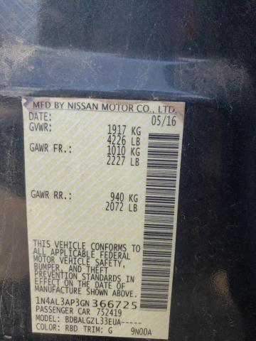 Photo 10 from auction – 2016 NISSAN ALTIMA 2.5 with VIN 1N4AL3AP3GN366725