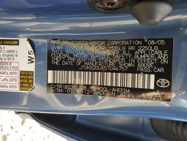 Photo 10 from auction – 2005 TOYOTA PRIUS with VIN JTDKB20UX57046757