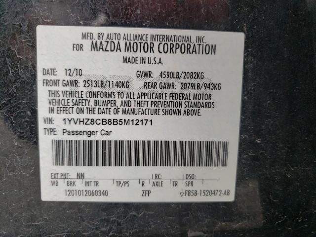 Photo 10 from auction – 2011 MAZDA 6 S with VIN 1YVHZ8CB8B5M12171