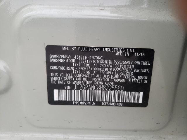 Photo 10 from auction – 2017 SUBARU CROSSTREK with VIN JF2GPANC8H8225560