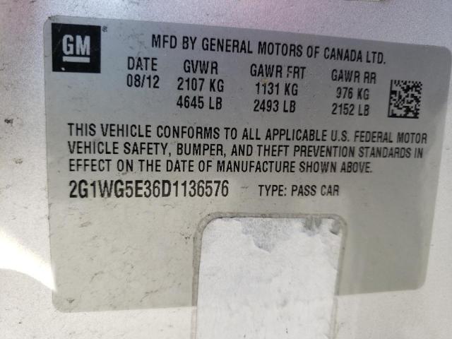 Photo 10 from auction – 2013 CHEVROLET IMPALA LS with VIN 2G1WG5E36D1136576