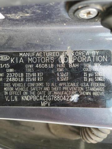 Photo 10 from auction – 2016 KIA SPORTAGE L with VIN KNDPBCAC1G7880422