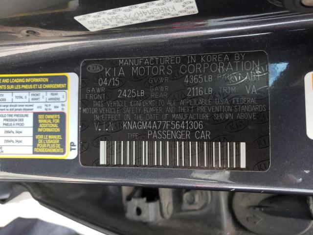 Photo 10 from auction – 2015 KIA OPTIMA LX with VIN KNAGM4A77F5641306