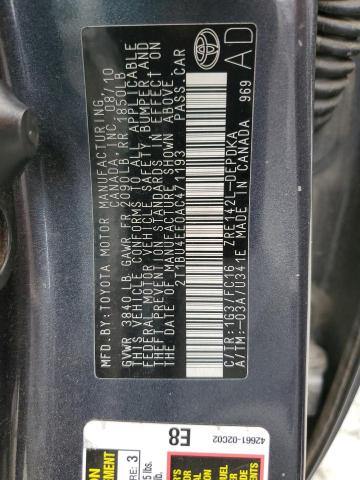Photo 10 from auction – 2010 TOYOTA COROLLA BA with VIN 2T1BU4EE0AC471193