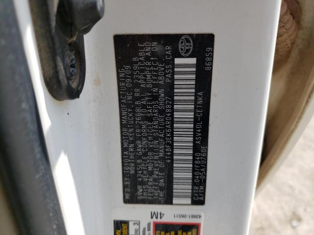 Photo 10 from auction – 2010 TOYOTA CAMRY BASE with VIN 4T4BF3EK6AR048827