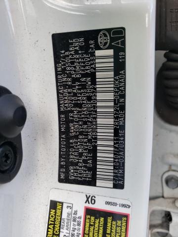Photo 10 from auction – 2015 TOYOTA COROLLA L with VIN 2T1BURHEXFC309572