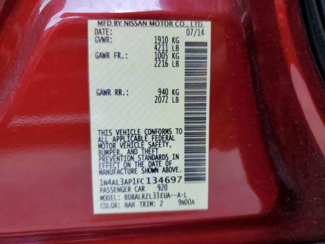 Photo 10 from auction – 2015 NISSAN ALTIMA with VIN 1N4AL3AP1FC134697